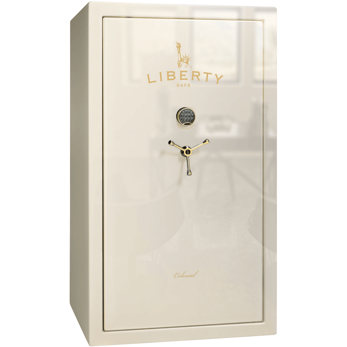 Colonial Series | Level 4 Security | 75 Minute Fire Protection | 50 | DIMENSIONS: 72.5&quot;(H) X 42&quot;(W) X 27.5&quot;(D*) | White Gloss Brass | Electronic Lock